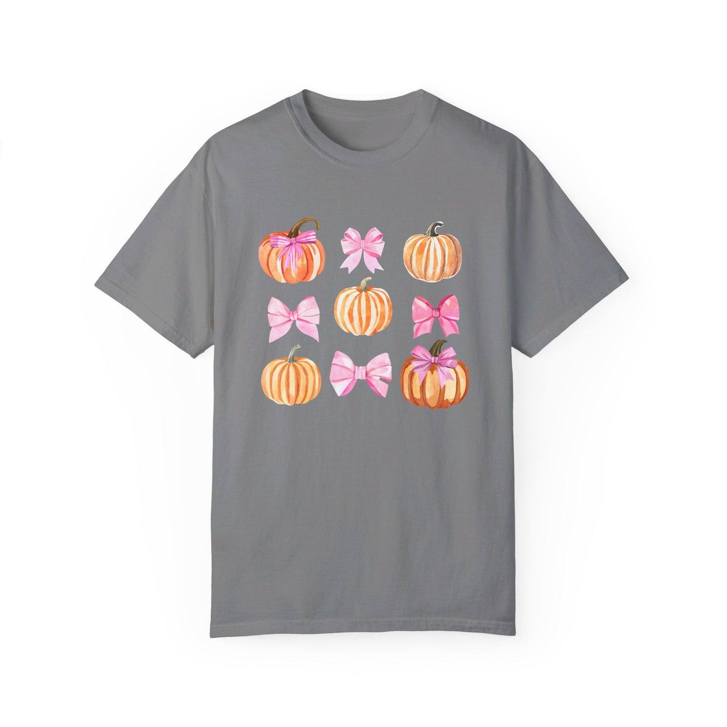 Pink Bow Pumpkin Watercolor T Shirt, Autumn Shirt, Pumpkin Tee, Coquette Halloween, Coquette Autumn, Pink Bow Tee, Pumpkin Shirt, Unisex Shirt, Couples Matching Tee