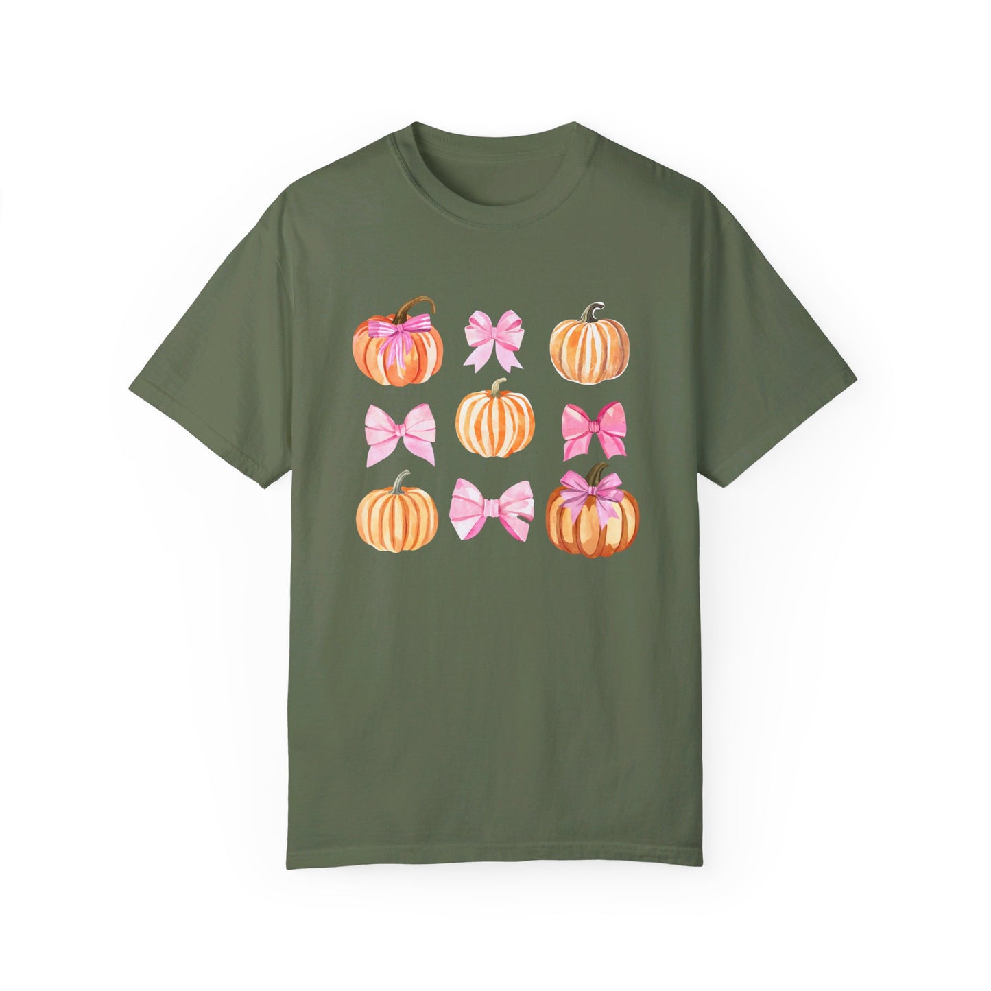 Pink Bow Pumpkin Watercolor T Shirt, Autumn Shirt, Pumpkin Tee, Coquette Halloween, Coquette Autumn, Pink Bow Tee, Pumpkin Shirt, Unisex Shirt, Couples Matching Tee