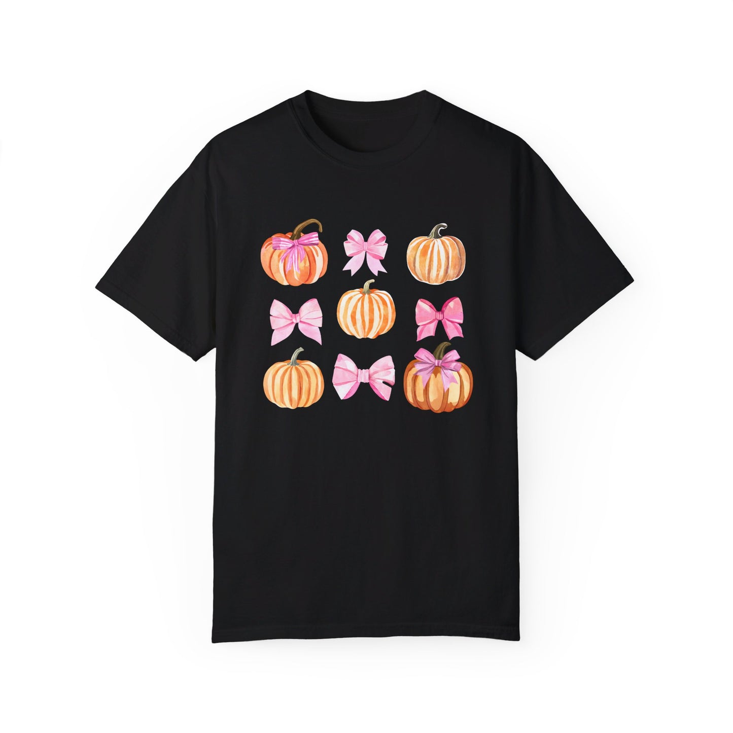 Pink Bow Pumpkin Watercolor T Shirt, Autumn Shirt, Pumpkin Tee, Coquette Halloween, Coquette Autumn, Pink Bow Tee, Pumpkin Shirt, Unisex Shirt, Couples Matching Tee